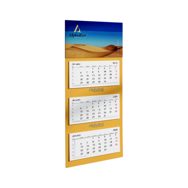 3 Panel Wall Calendar